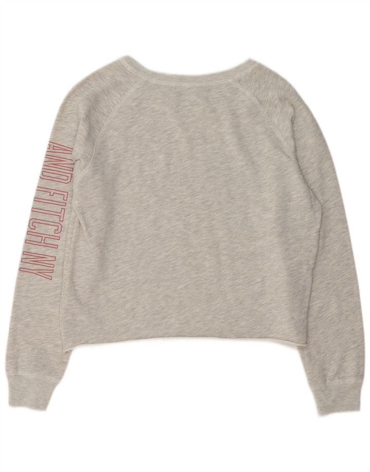 Abercrombie & Fitch - Sudadera gráfica para mujer (talla 40), color gris