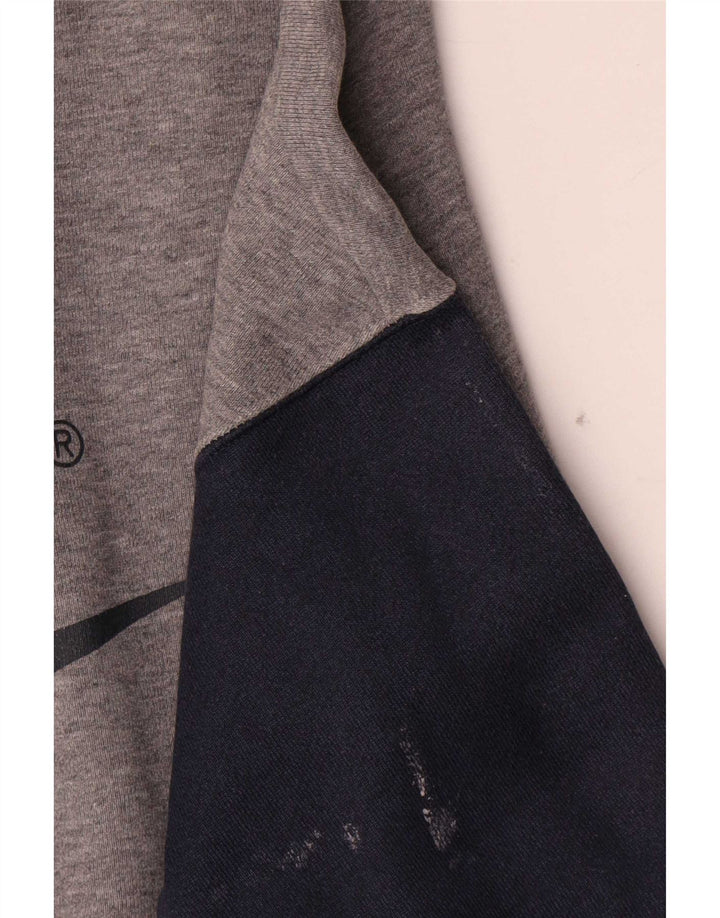Nike Hombre Sudadera con gráfico tipo jersey de algodón color block en gris medio