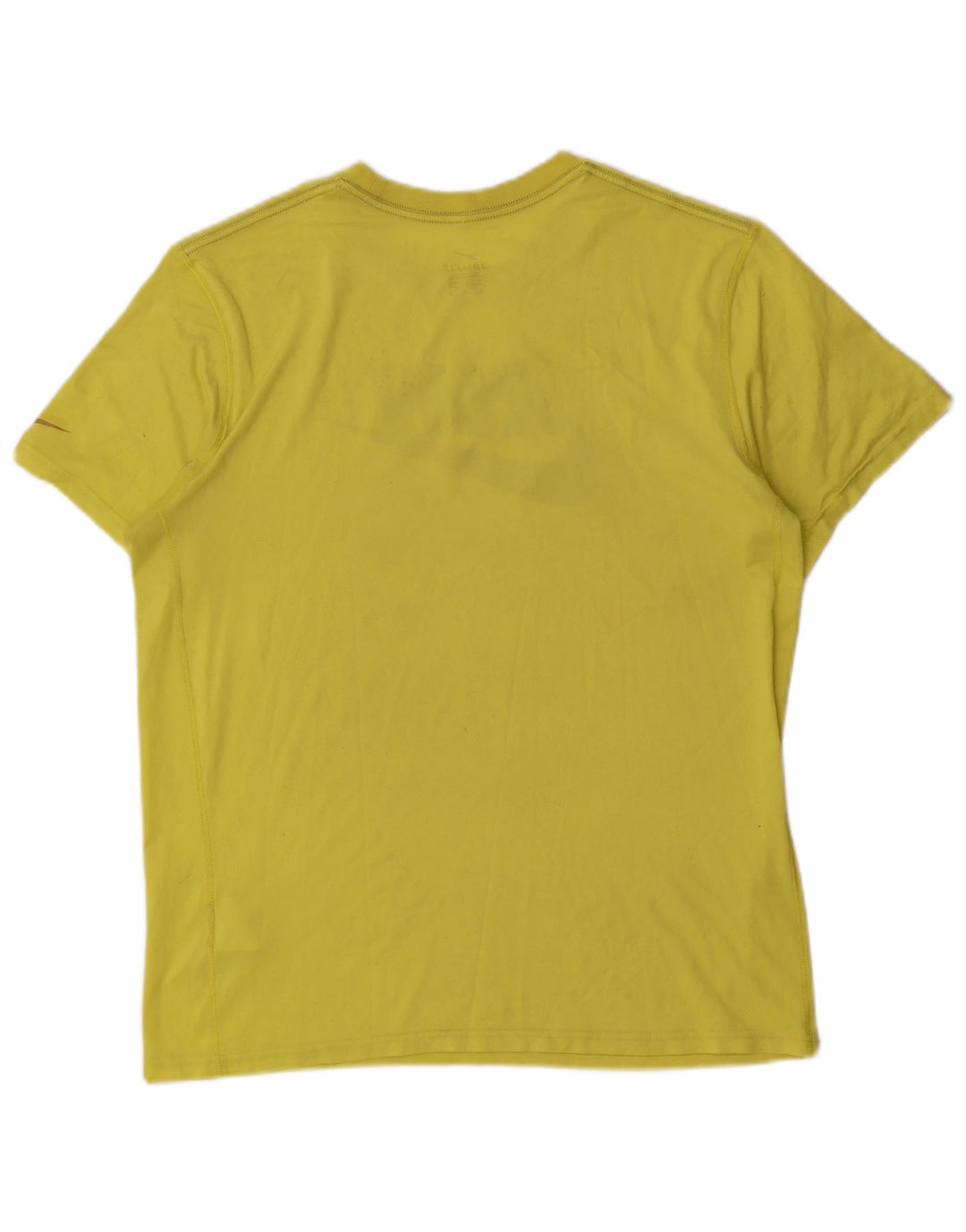 Camiseta Nike Dri Fit Graphic para hombre, parte superior de poliéster amarillo medio