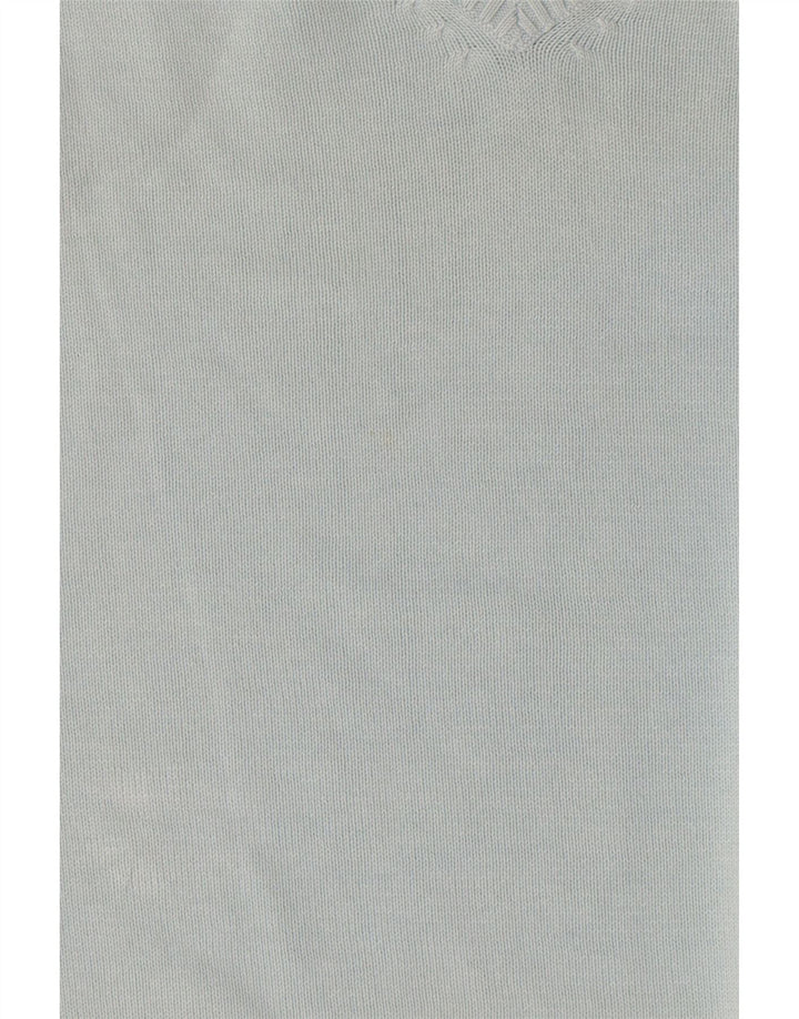 Zara Hombre Jersey Con Cuello En V Jersey Grande Azul Algodón