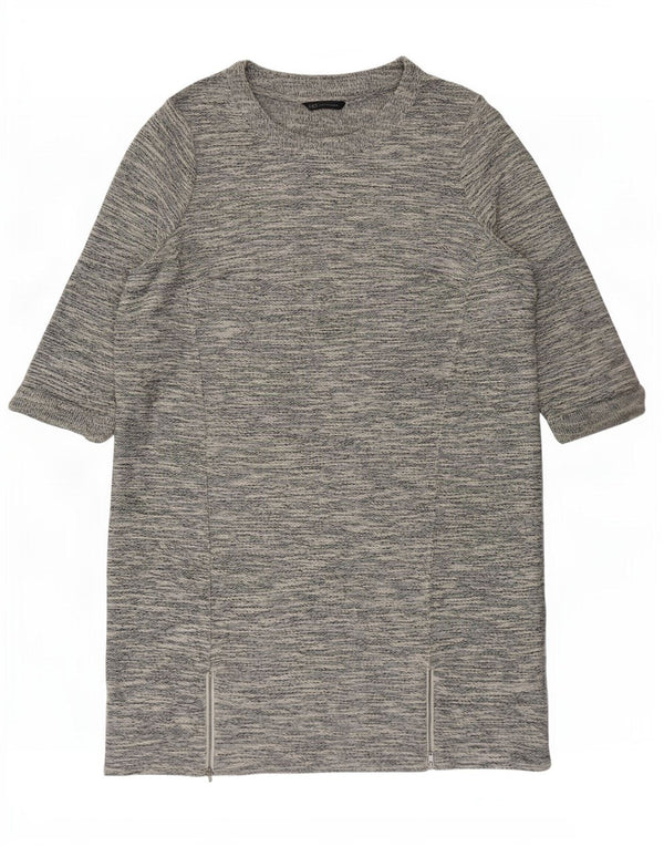 Marks & Spencer Vestido recto de manga 3/4 para mujer UK 20 2XL Gris moteado