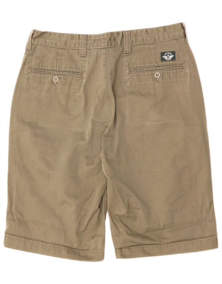 DOCKERS Pantalones cortos chinos caquis para hombre W31 Algodón caqui medio