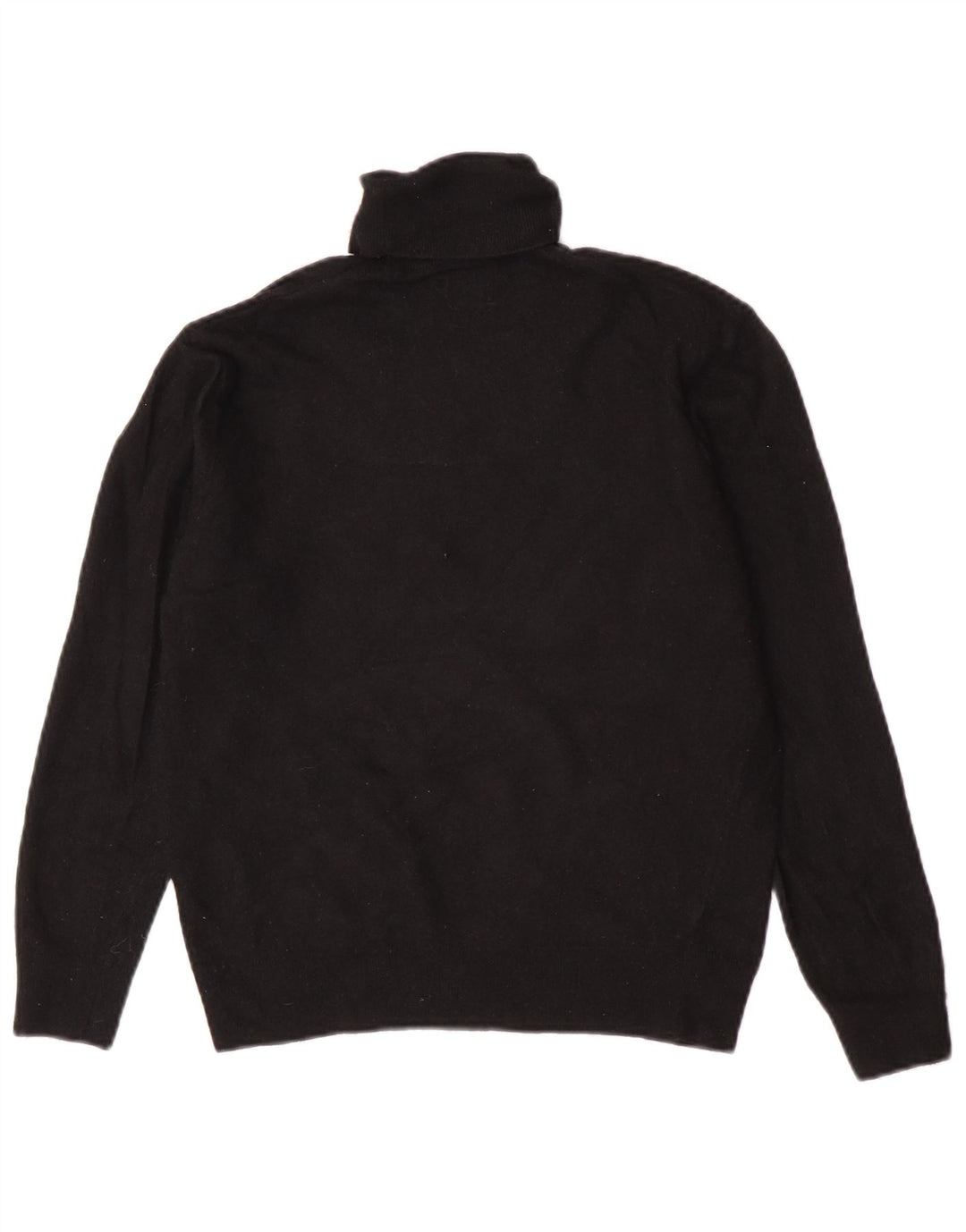 Zara Jersey con cuello vuelto para mujer, talla 44, talla mediana, lana negra