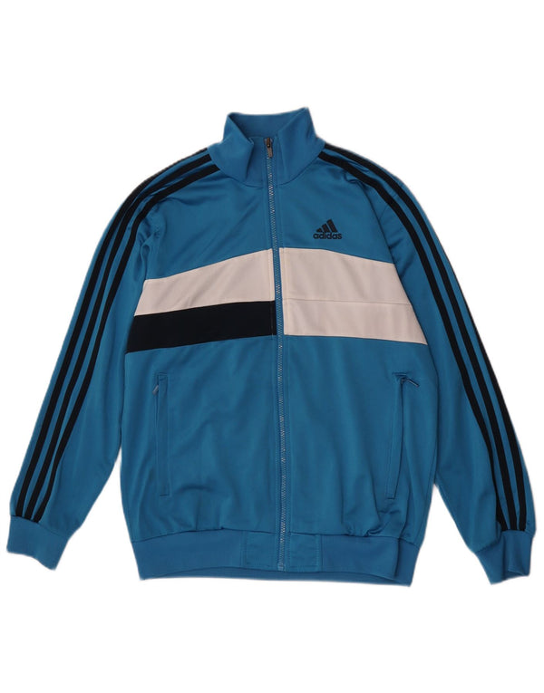 Adidas - Chaqueta de chándal para niño, 13-14 años, color azul, poliéster