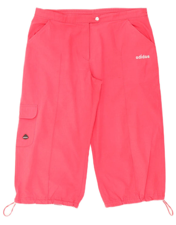 Adidas Bermudas Cargo para Mujer UK 14 Large W32 Poliéster Rosa