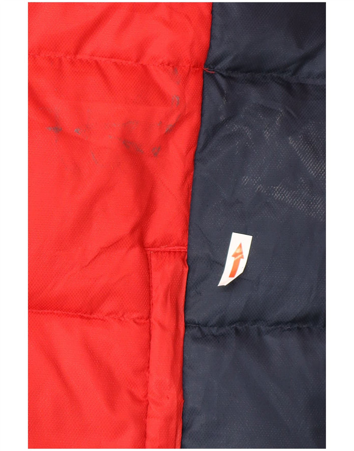 Adidas Chaqueta acolchada para hombre ES 38 Medio rojo Colorblock Poliéster