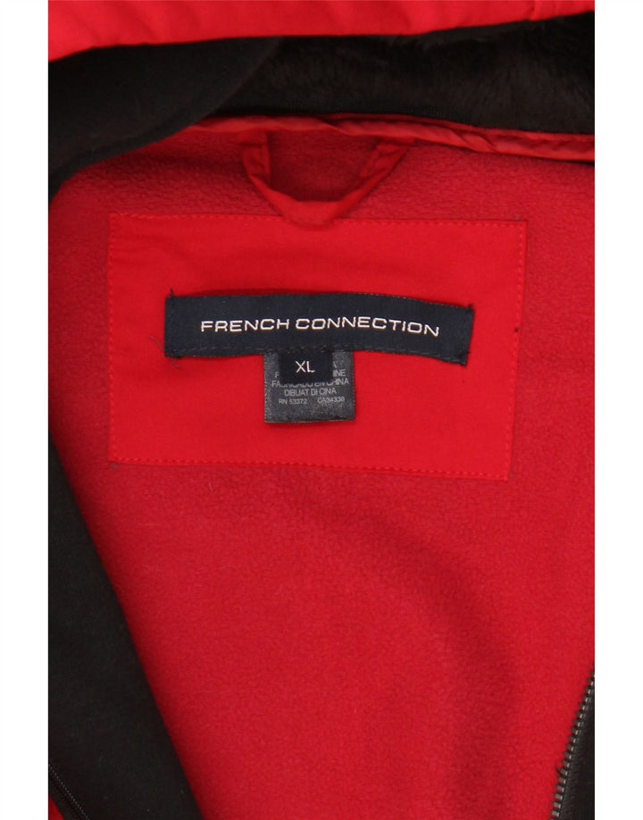 French Connection Parka con capucha para mujer ES 40 XL Poliéster rojo