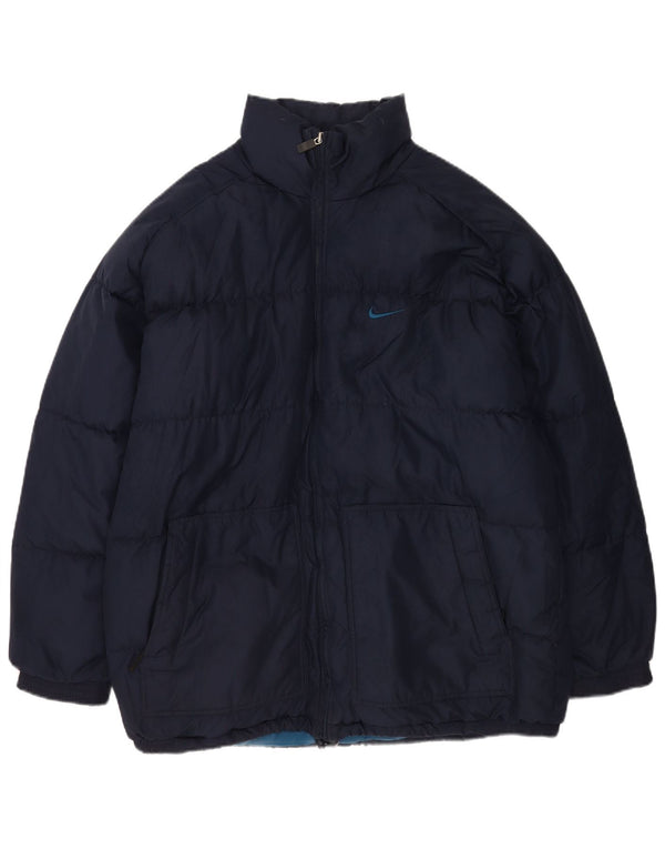 Nike Chaqueta acolchada para hombre UK 42/44 Large Azul marino Poliéster