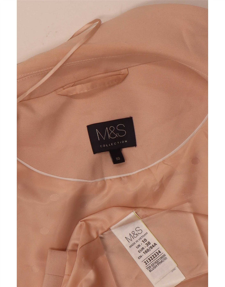 Marks & Spencer Chaqueta tipo blazer larga sin mangas para mujer UK 10 Small Pink