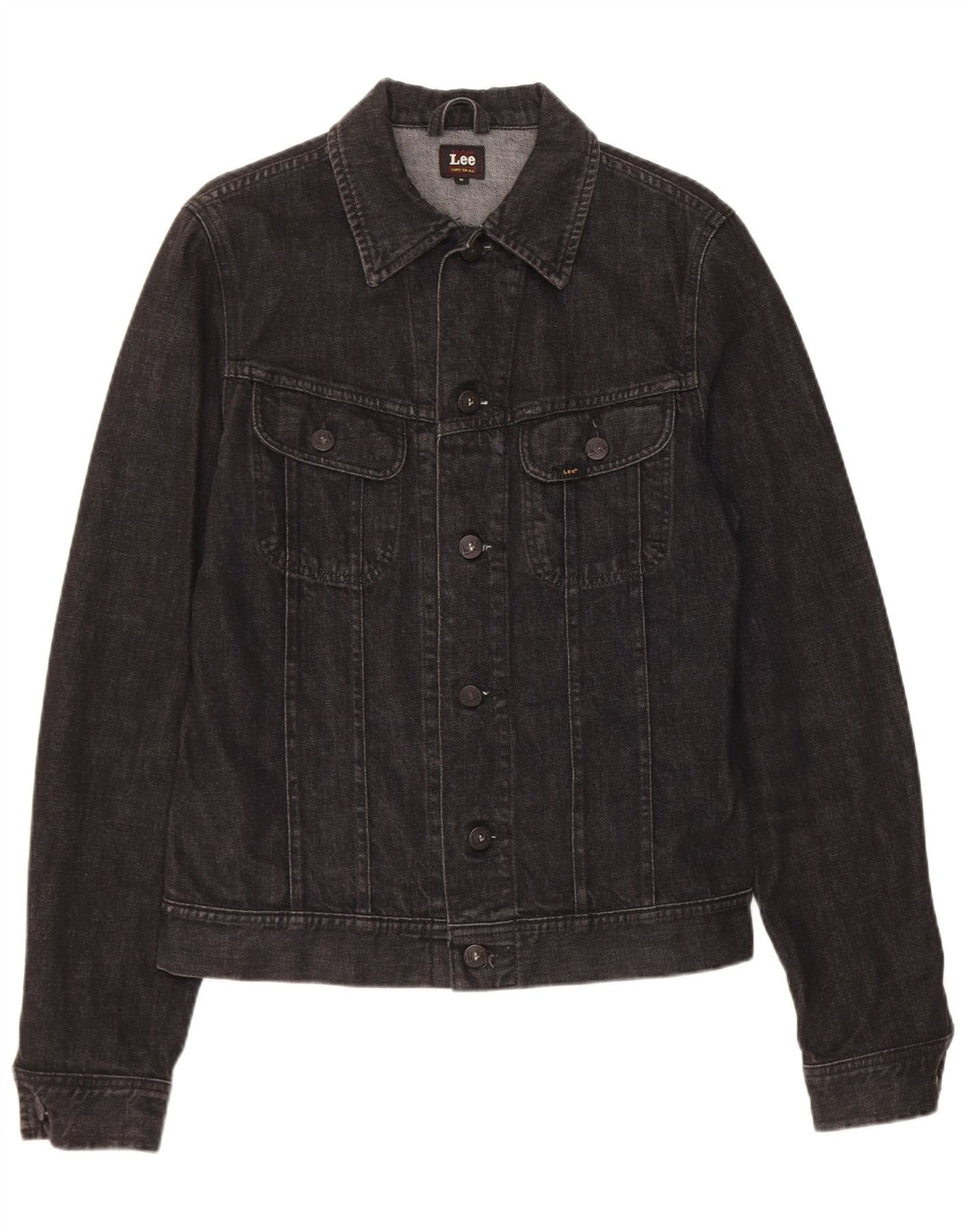 Lee Chaqueta Vaquera para Hombre UK 38 Mediana Algodón Negro