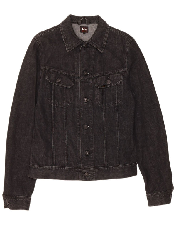 Lee Chaqueta Vaquera para Hombre UK 38 Mediana Algodón Negro