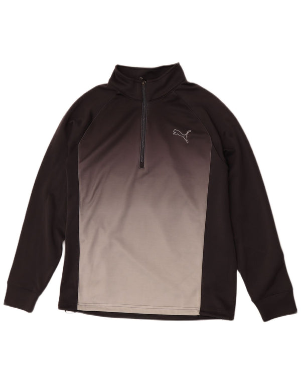 Puma Hombre Jersey Chándal Top Pequeño Gris Colorblock Poliéster