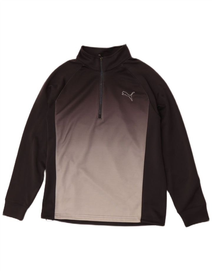 Puma Hombre Jersey Chándal Top Pequeño Gris Colorblock Poliéster
