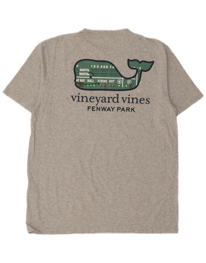 Vineyard Vines Camiseta gráfica para hombre Top Algodón gris medio