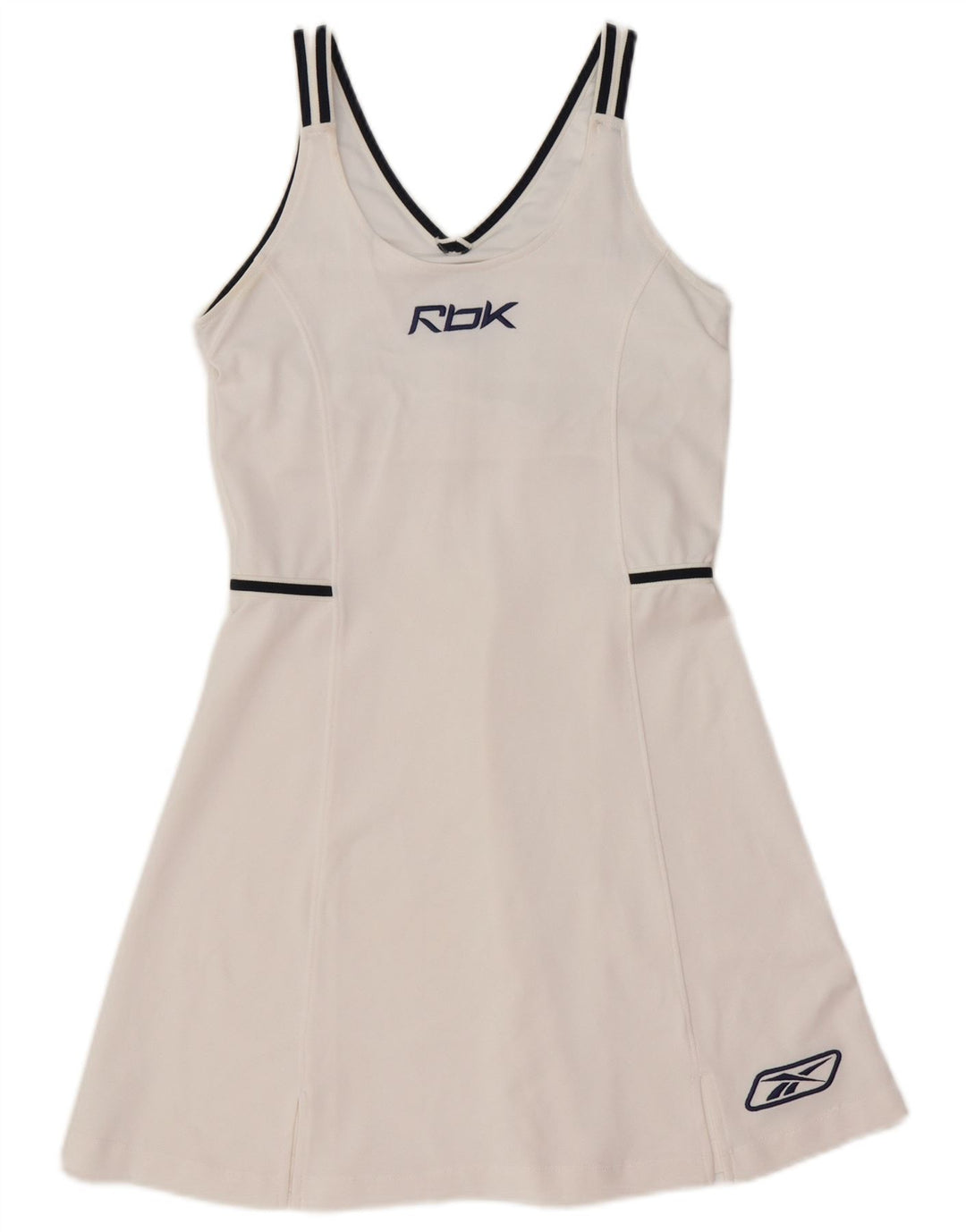 REEBOK Vestido de tenis gráfico para mujer UK 10 Small White