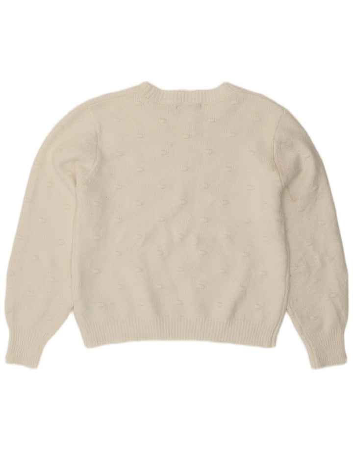 Marks & Spencer - Jersey de cuello redondo para mujer, talla 40, talla mediana, color blanco