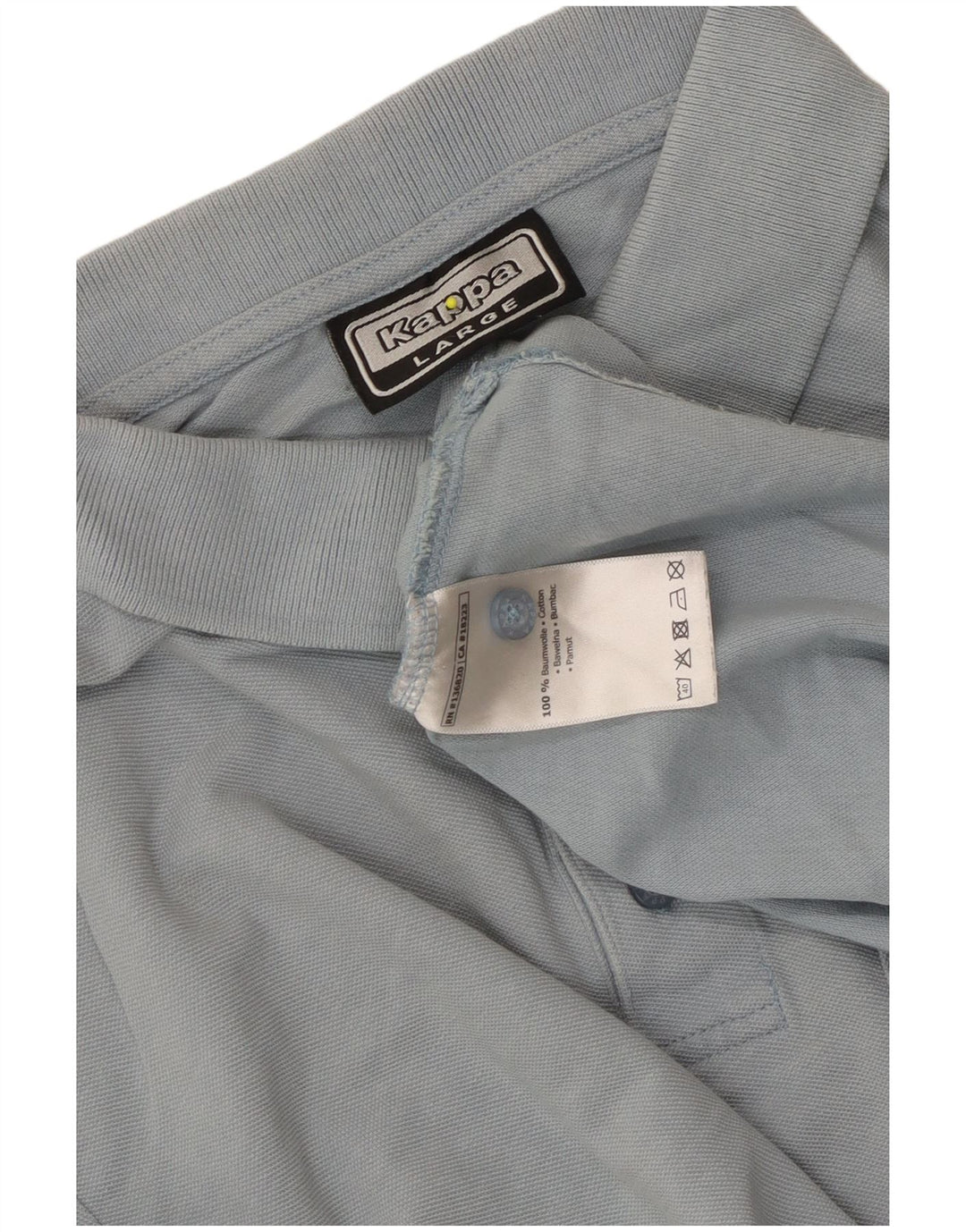 Polo Kappa Hombre Grande Azul Algodón