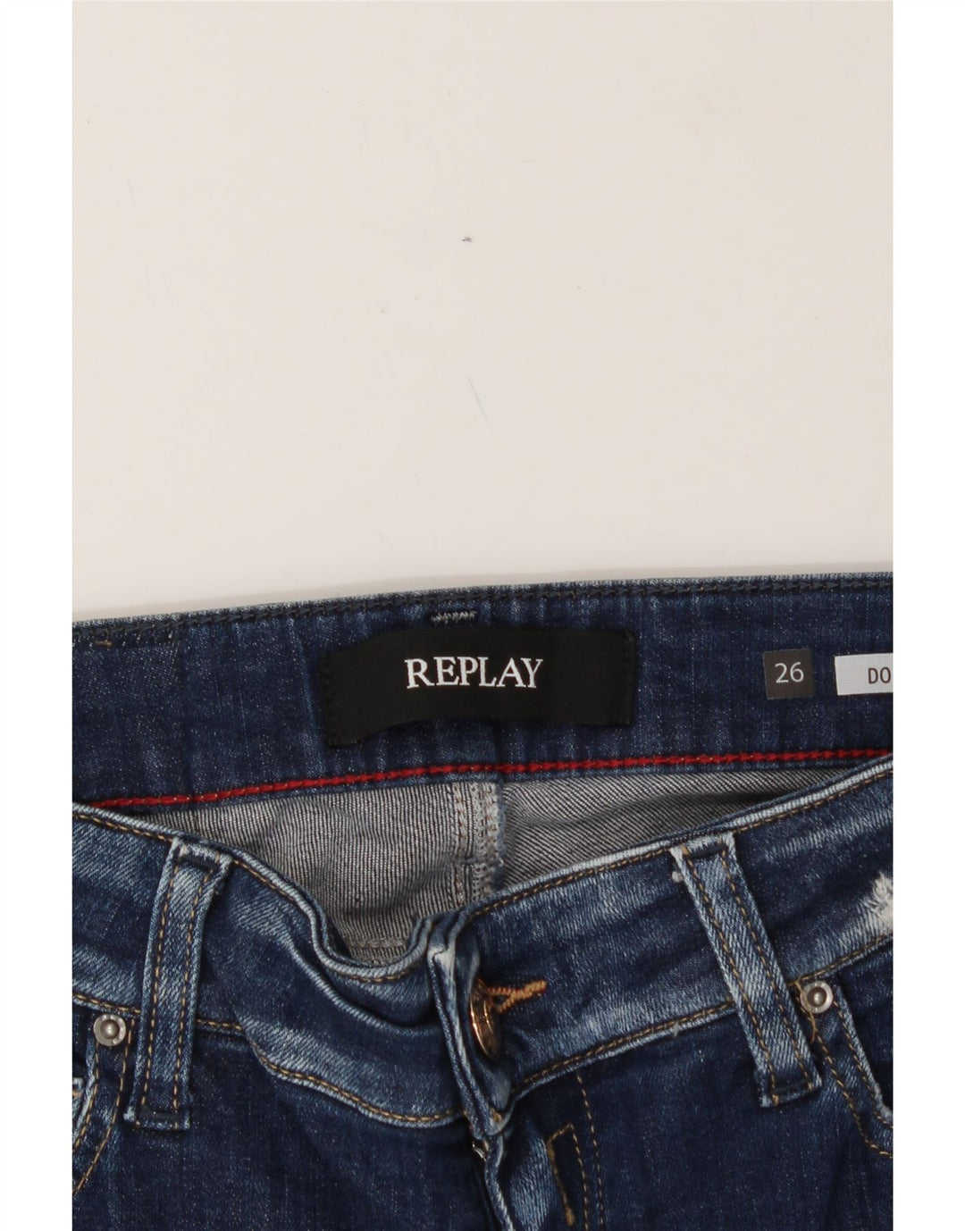 REPLAY Womens Slim Jeans W26 L28 Blue Vintage Replay and Second-Hand Replay from Messina Hembry 