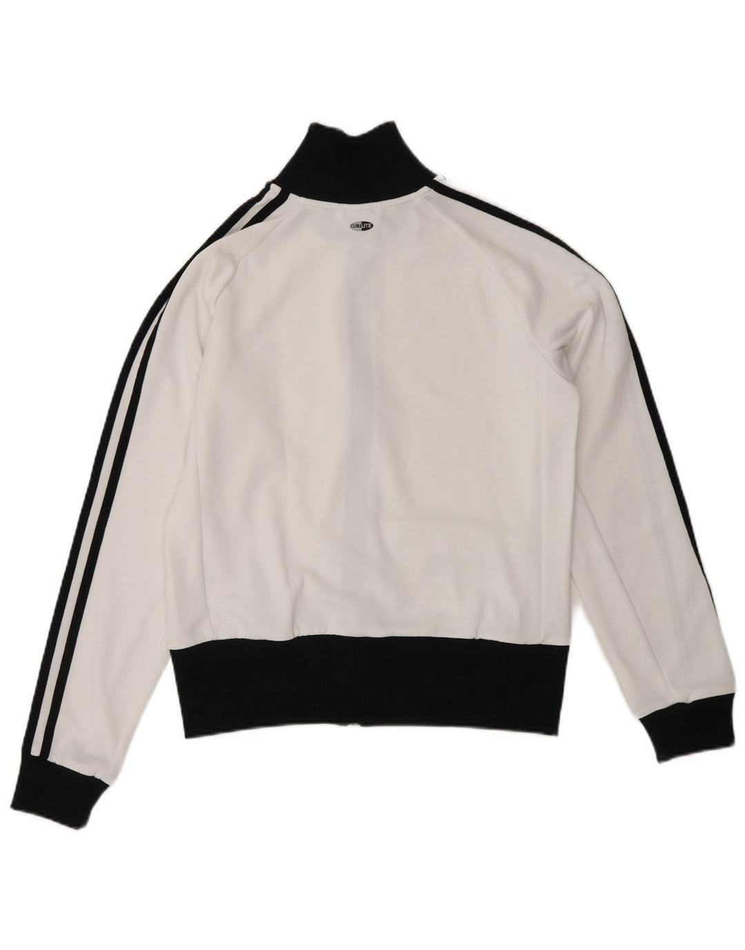 Adidas Mujer Crop Chándal Top Chaqueta UK 14 Medium Blanco Colorblock