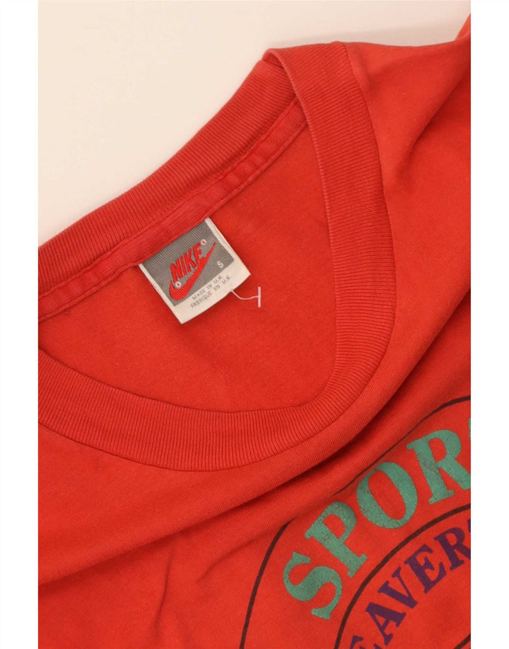 Nike - Camiseta gráfica para hombre, talla pequeña, algodón rojo