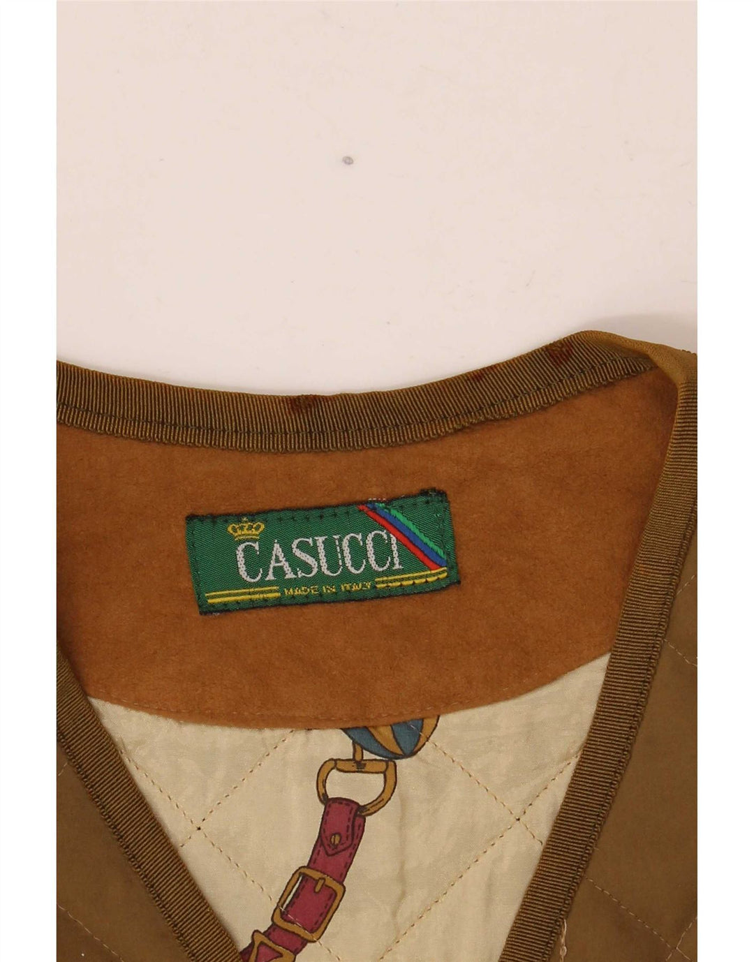 Casucci Chaleco acolchado para hombre UK 36 Small Caqui Poliéster