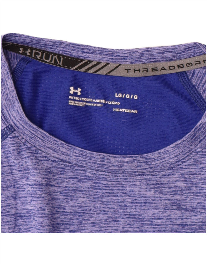 UNDER ARMOUR Camiseta Heat Gear para hombre Top grande con motas azules