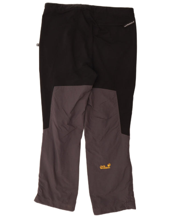Jack Wolfskin Pantalones informales rectos para hombre Large W34 L30 Gris Colorblock