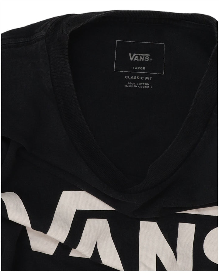VANS Camiseta gráfica de ajuste clásico para hombre Top grande de algodón azul marino