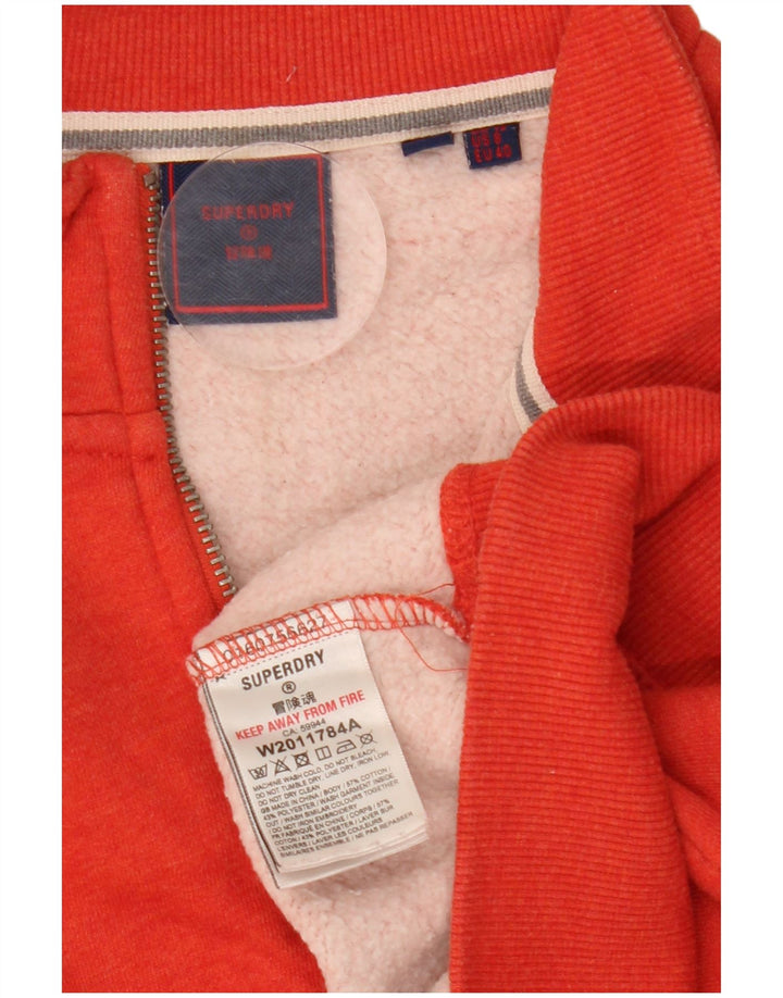 SUPERDRY Sudadera corta extragrande para mujer, talla 40, talla M, color rojo