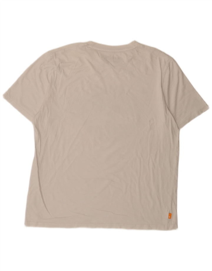 Timberland Camiseta gráfica de corte regular para hombre Top XL Algodón blanco