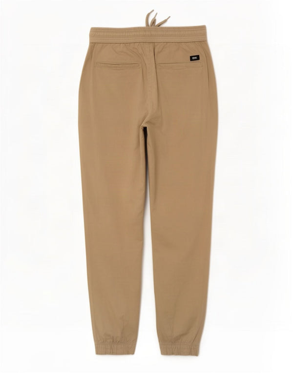 Zara Womens Crop Joggers Chino Trousers Small W30 L26 Beige Cotton