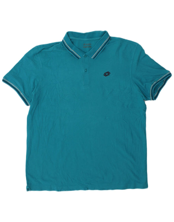 Lotto Polo Hombre 3XL Rayas Turquesa
