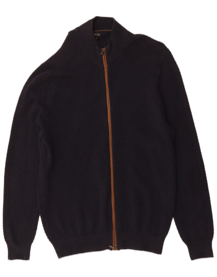 Massimo Dutti Jersey Cárdigan Hombre 2XL Azul Marino Algodón