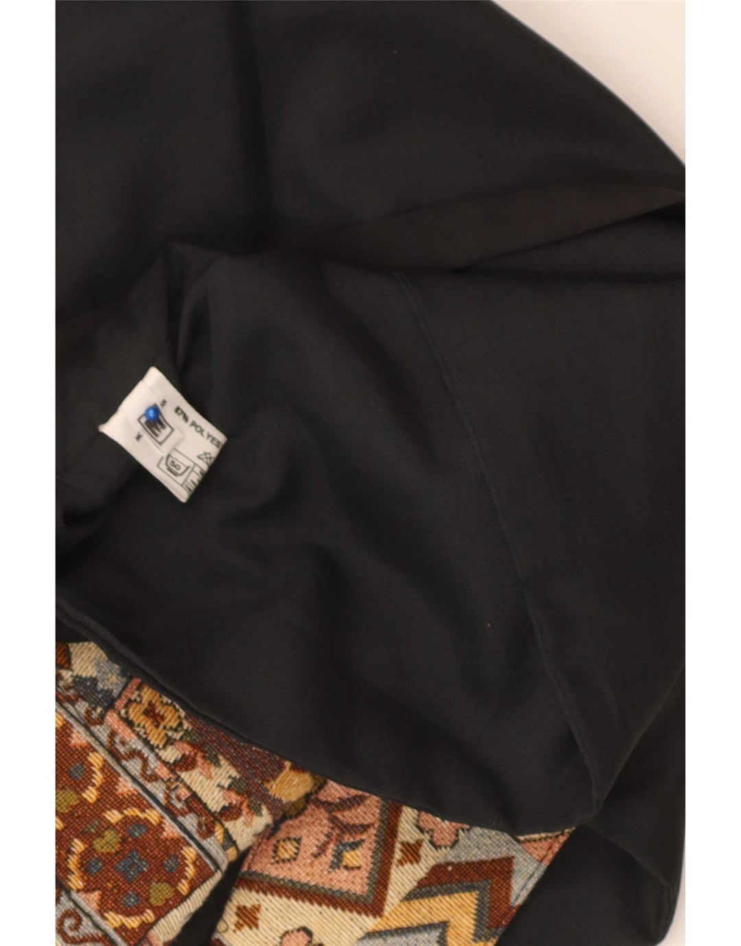 Chaleco vintage para hombre poliéster geométrico marrón medio