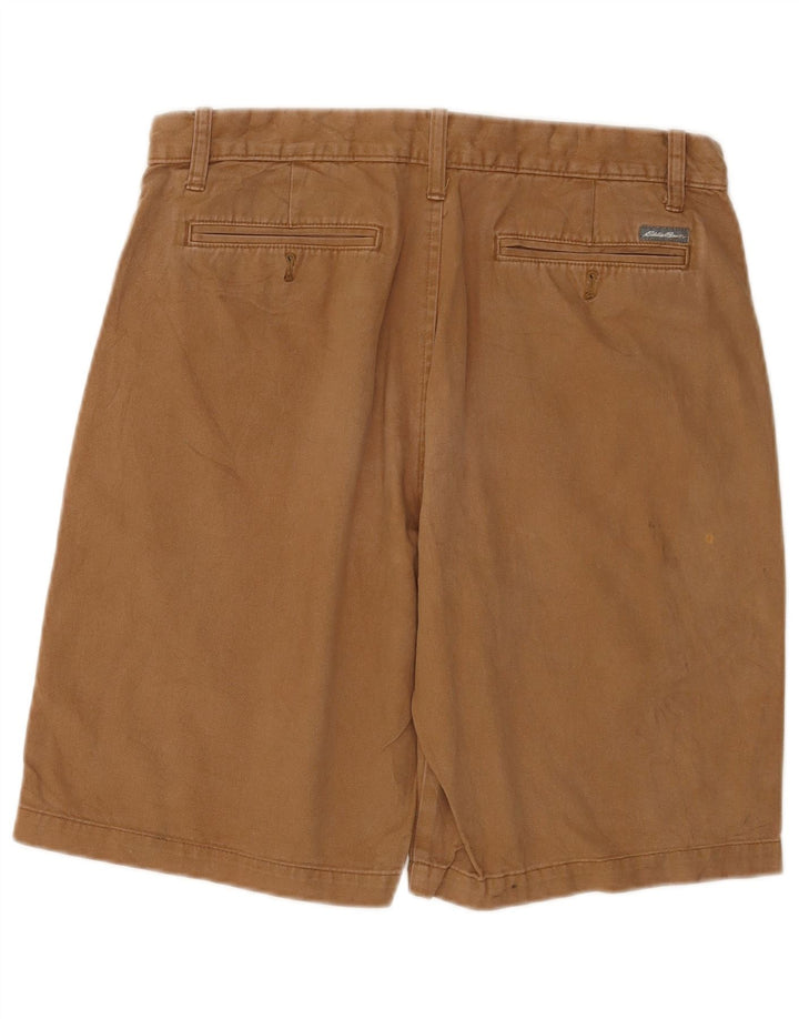Eddie Bauer Pantalones cortos chinos para hombre W33 Algodón marrón medio