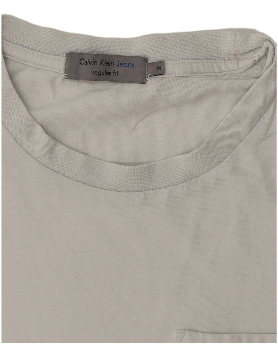 Calvin Klein Jeans Hombre Regular Fit Graphic Camiseta Top Medio Blanco