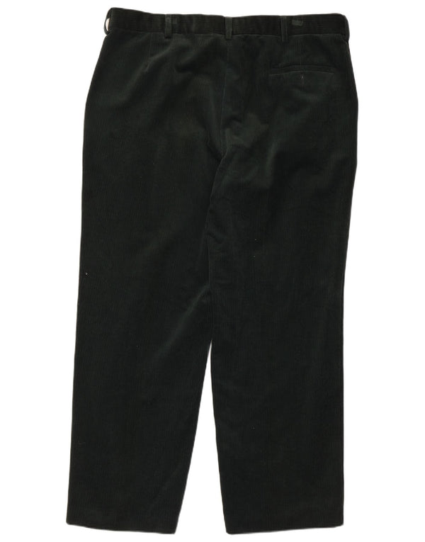 Marks & Spencer Pantalones rectos de pana para hombre W40 L29 Algodón verde
