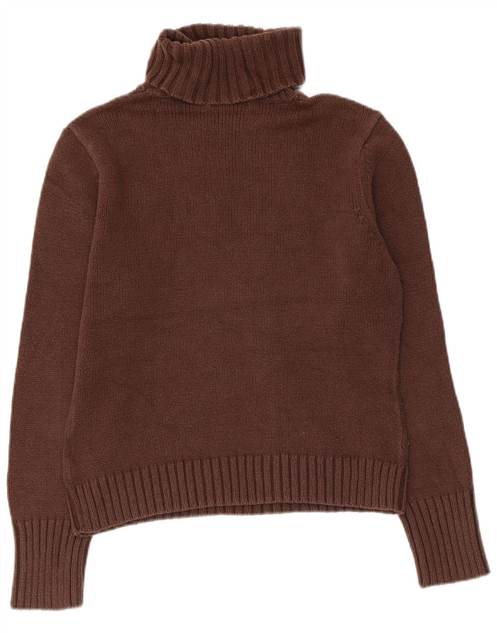 Marks & Spencer - Jersey corto con cuello vuelto para mujer, talla 40, color marrón medio