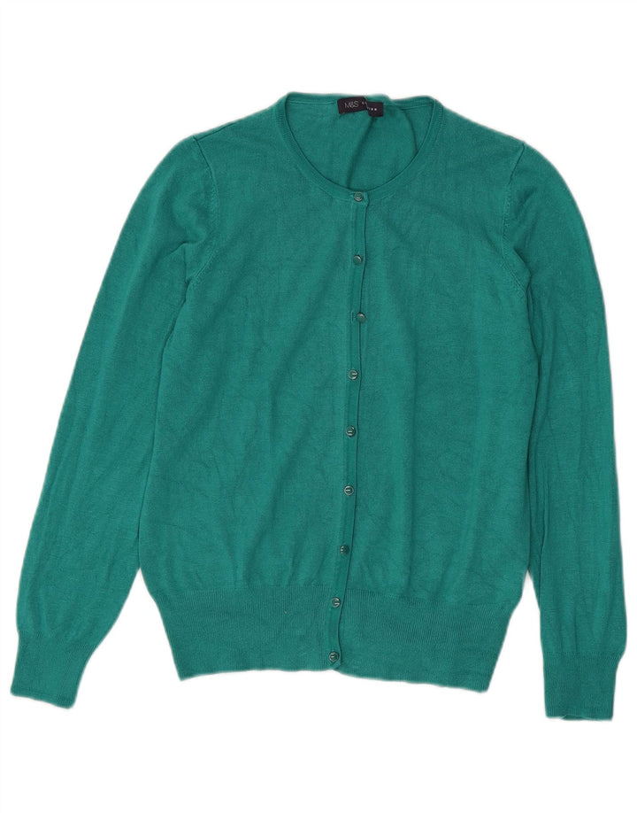 Marks & Spencer - Cárdigan para mujer, talla 40, viscosa verde medio