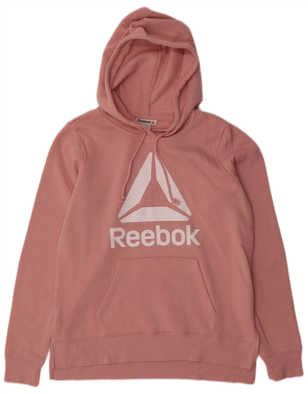 REEBOK Jersey con capucha gráfica para mujer Reino Unido 14 Algodón rosa medio