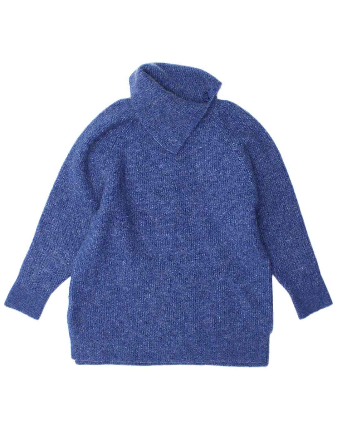 Monsoon Suéter tipo jersey con cuello vuelto para mujer Reino Unido 40 Pequeño Acrílico azul