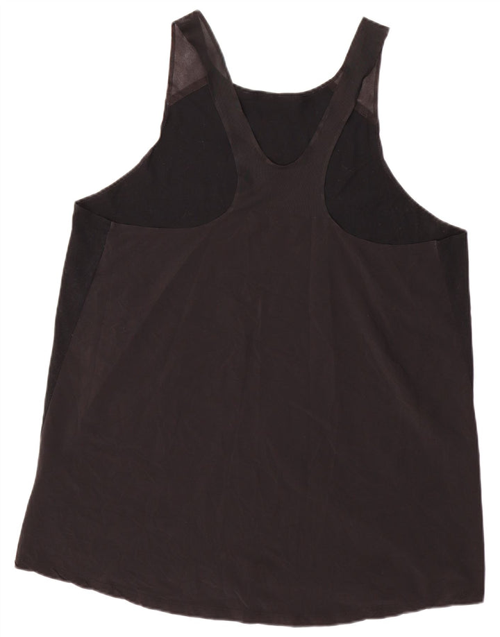 NIKE Camiseta sin mangas para mujer ES 40 XL Negro Colorblock Poliéster