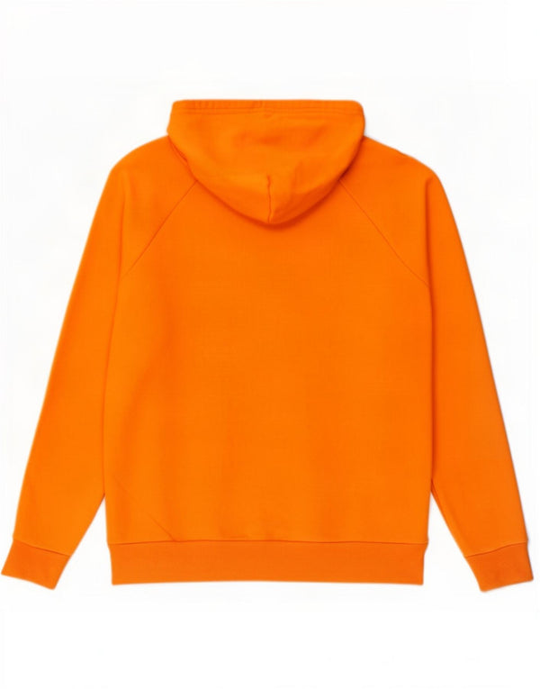 Under Armour Mens Cold Gear Graphic Hoodie Jumper Medium Orange Cotton