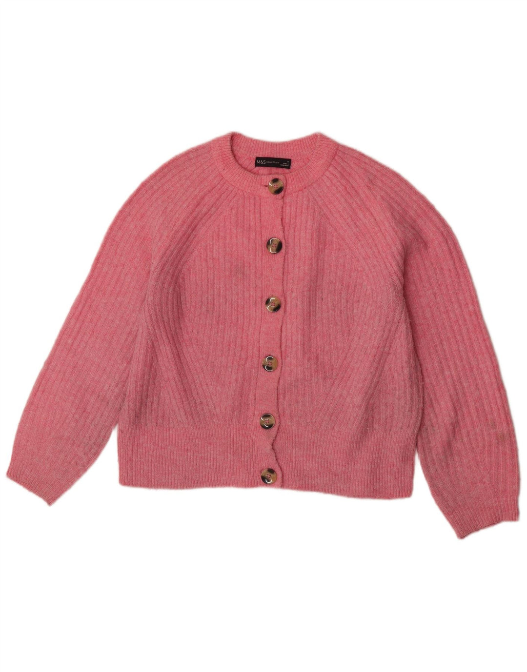 Marks & Spencer Suéter tipo cárdigan corto para mujer Reino Unido 40 Acrílico rosa medio