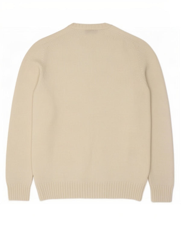 Guess By Marciano Suéter De Cuello Redondo Para Hombre Grande Acrílico Blanco