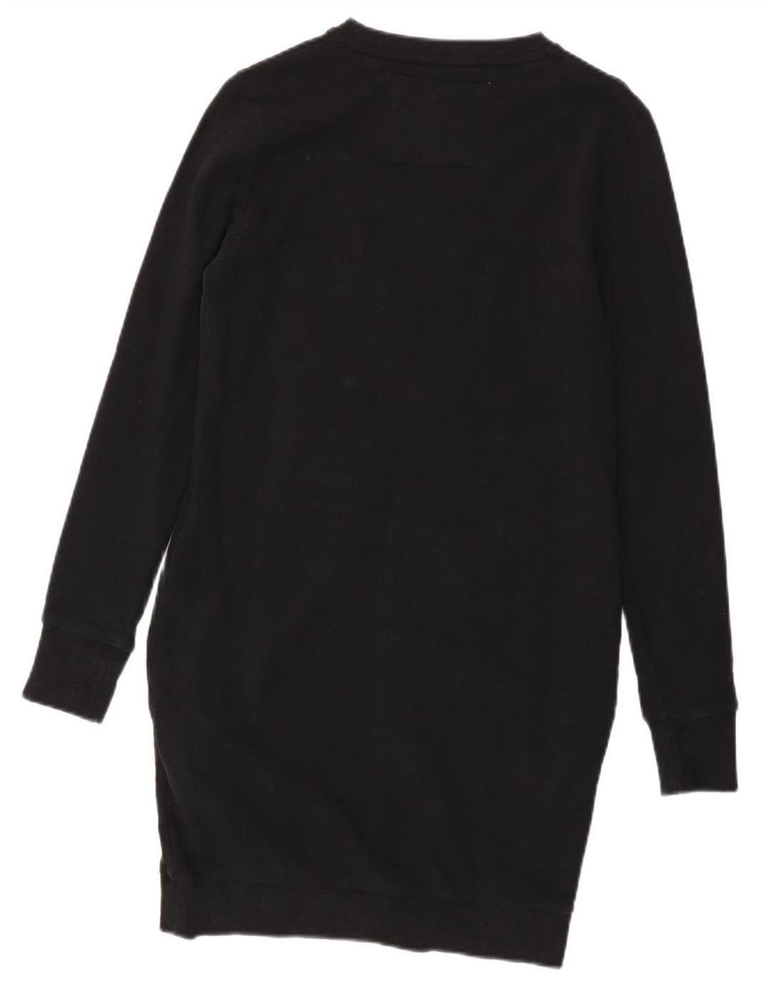 SUPERDRY Vestido tipo jersey con sudadera gráfica para mujer UK 40 Mediano Algodón negro