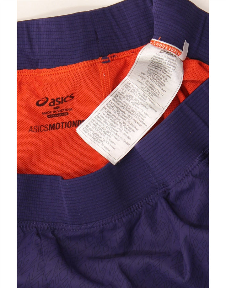 Asics Pantalones cortos deportivos para hombre XL Azul marino Colorblock Poliéster