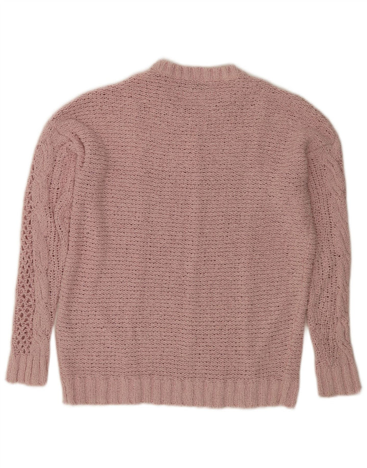 Marks & Spencer Suéter de Cuello Redondo de Gran tamaño para Mujer UK 10 Small Pink
