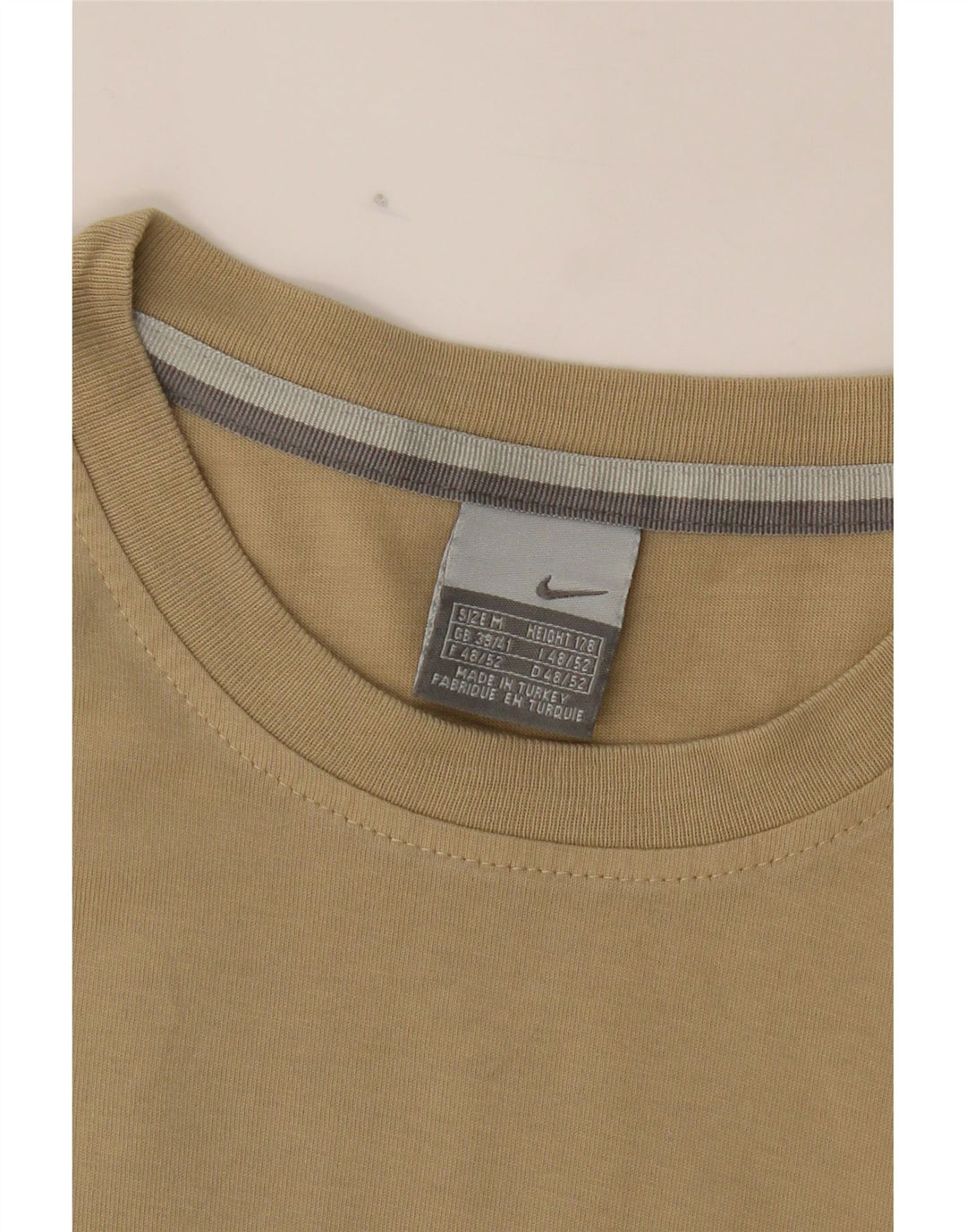 NIKE Mens T-Shirt Top UK 39/41  Medium Beige Cotton Vintage Nike and Second-Hand Nike from Messina Hembry 