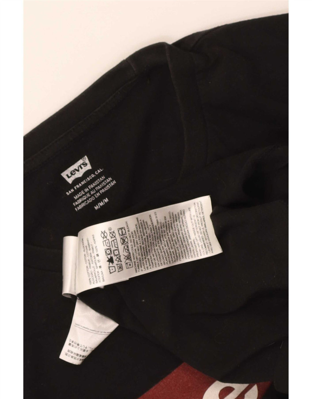 Levi's Camiseta gráfica para hombre Top Medium Black Cotton